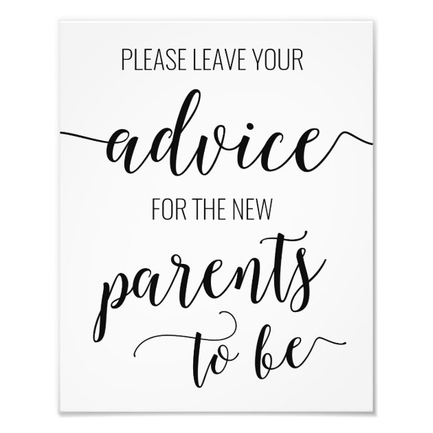 Advice For The Parents To Be Baby Shower Sign Card Zazzle   Advice For The Parents To Be Baby Shower Sign Card R30cb40d19dfb41aba9448450d2add4f1 Weybp 8byvr 630 