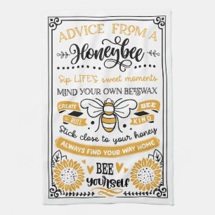 Advice from a Honeybee Tea Towel
