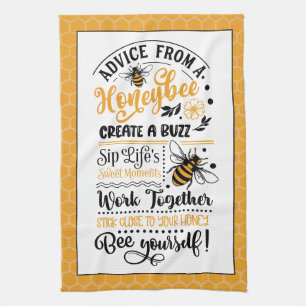 Advice from a Honeybee Tea Towel