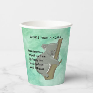 Advice from a Koala Design Paper Cups