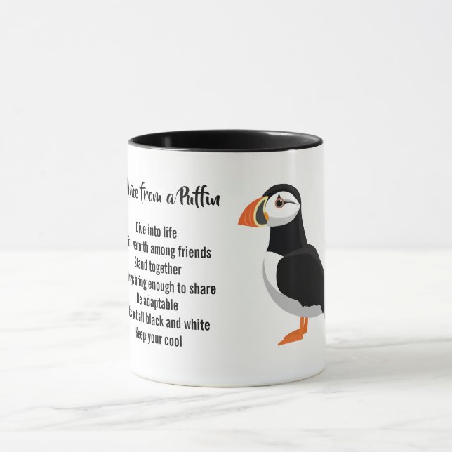 Advice from a Puffin Design Mug (Center)