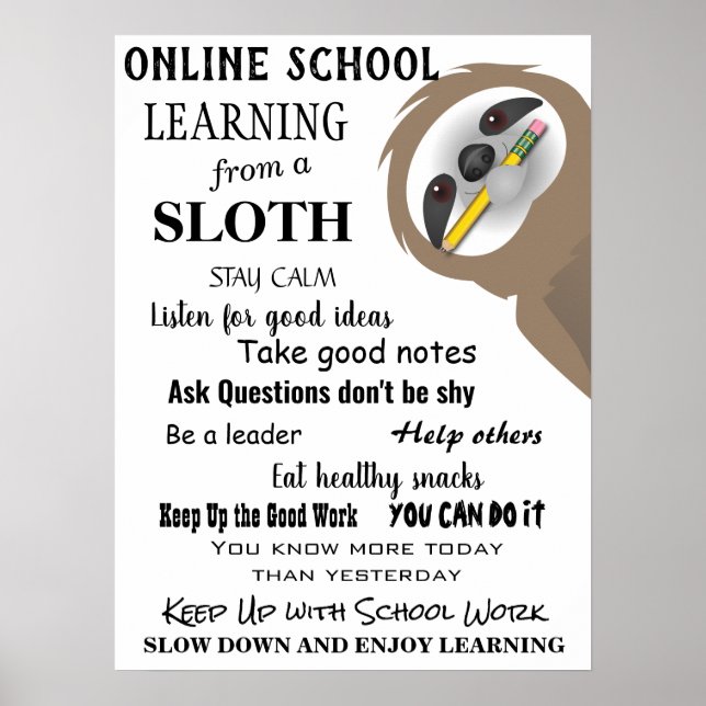 Advice from a Sloth for Online Learning Poster (Front)