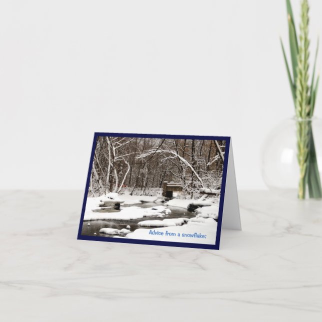Advice from a snowflake card (Front)