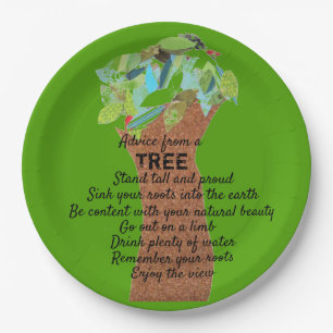 Advice from a tree paper plate