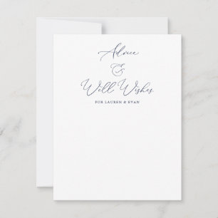 Advice & Well Wishes for the Couple Wedding Card