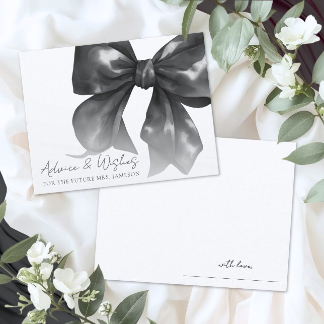 Advice Wishes Black Bow Enclosure Card (Enclosure Card )