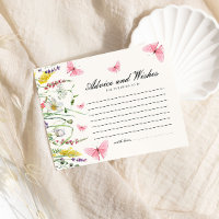 Advice & Wishes Butterflies Bridal Shower