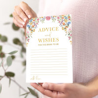 Advice & Wishes Colourful Floral Bridal Shower Gam