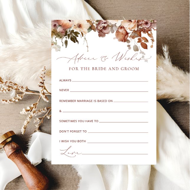 Advice & Wishes for Bride and Groom Bridal Shower (Creator Uploaded)