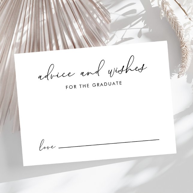 Advice Wishes For The Graduate Graduation Enclosure Card (Creator Uploaded)