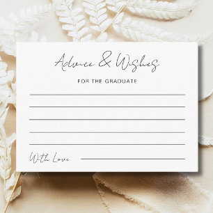 Advice & Wishes For The Graduate Graduation Party Card