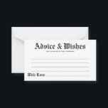 Advice & Wishes Gothic Wedding Card<br><div class="desc">Feel free to personalise and customise this advice and wishes gothic wedding card. Edit options are available.</div>