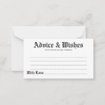 Advice & Wishes Gothic Wedding Card<br><div class="desc">Feel free to personalise and customise this advice and wishes gothic wedding card. Edit options are available.</div>