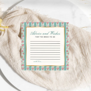 Advice Wishes Love Shack Fisnce Bridal Shower Enclosure Card