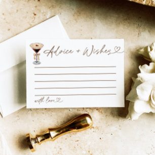Advice & Wishes Shower Game Espresso Martini Enclosure Card