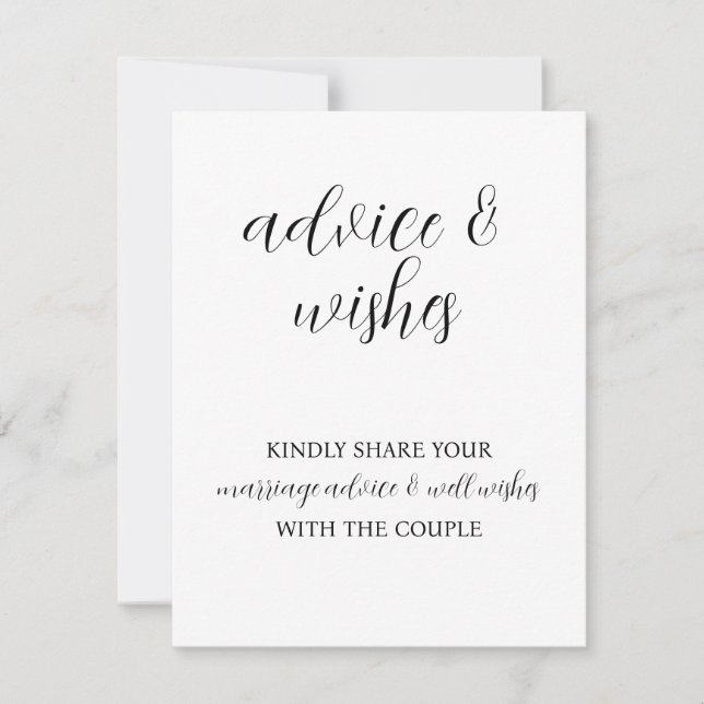 Advice & Wishes Sign Card (Front)