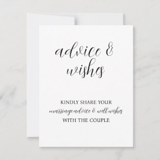 Advice & Wishes Sign Card