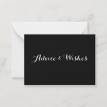 Advice & Wishes Wedding Cards<br><div class="desc">Cards for wedding guests to leave advice and wishes,  change background colour and text to suit your occasion. Place on a table at the reception.</div>