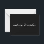 Advice & Wishes Wedding Cards<br><div class="desc">Cards for wedding guests to leave advice and wishes,  change background colour and text to suit your occasion. Place on a table at the reception.</div>
