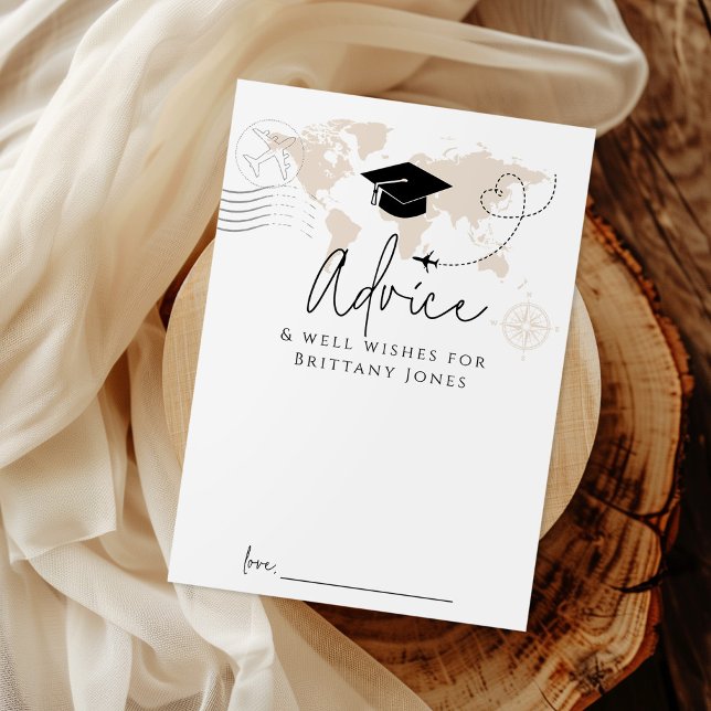 Advice World Map travel Graduation Game card (Creator Uploaded)