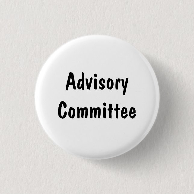 Advisory Committee 3 Cm Round Badge (Front)