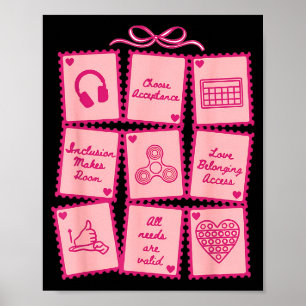 Advocacy Inclusion Valentine Stamp Special Educati Poster