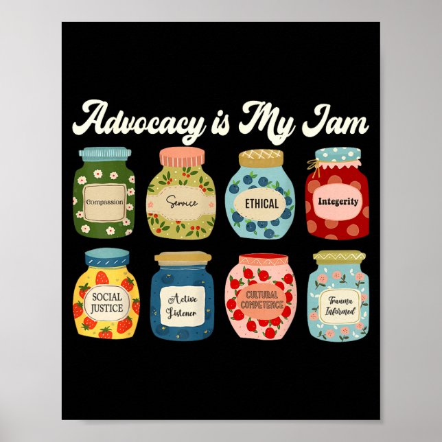 Advocacy Is My Jam Social Justice Equality Awarene Poster (Front)