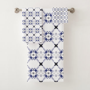 Advocacy Lawyer Navy and White Gavel Bath Towels
