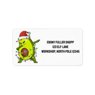Advocado dab dabbin favourite Christmas lights Label