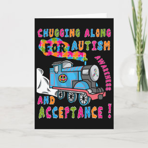 Advocate Acceptance Train Puzzle Cool Autism Aware Card