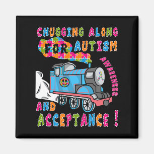 Advocate Acceptance Train Puzzle Cool Autism Aware Magnet