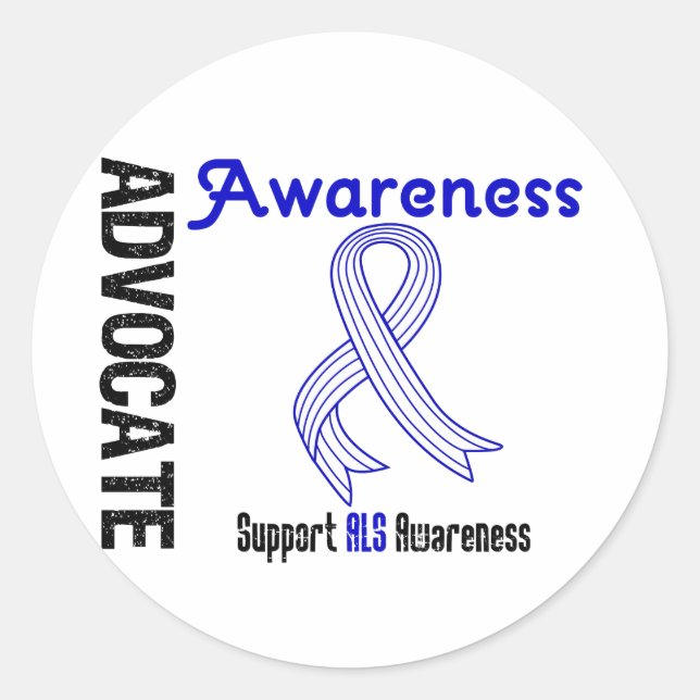 Advocate ALS Awareness Classic Round Sticker (Front)