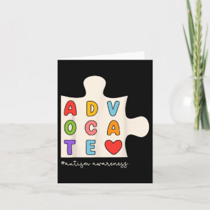 Advocate Groovy Puzzle Piece Autism Awareness Supp Card