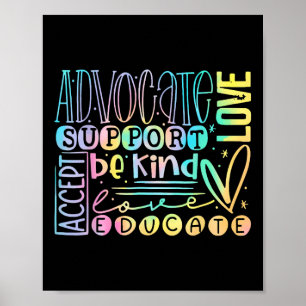 Advocate Love Support Accept Be Kind Poster