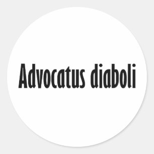advocatus diaboli classic round sticker