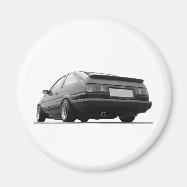 AE86 Black & White Magnet (Front)