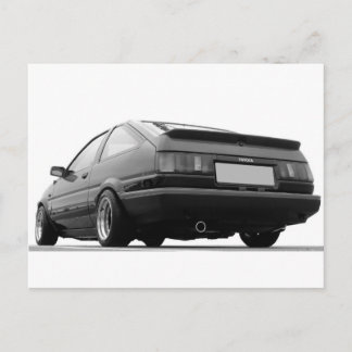 AE86 Black & White Postcard