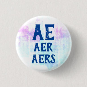 Ae Aer Aers Pronouns 3 Cm Round Badge