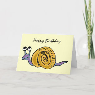 AE- Funny Snail Birthday Card