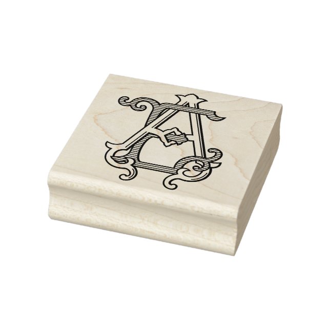 AE Monogram EA Monogram Rubber Ink Stamp (Stamp)