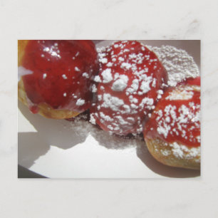 Aebelskiver pastry dessert Solvang California Postcard