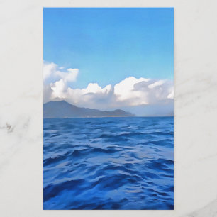 Aegean Blue Marmaris Turquoise Coast Painting Stationery