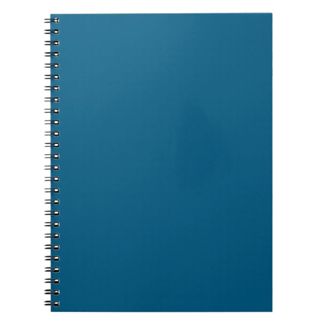 Aegean Sea Blue Solid Colour Print Notebook (Front)