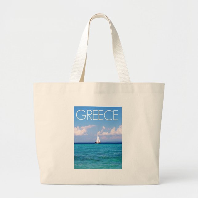 Aegean sea large tote bag (Front)