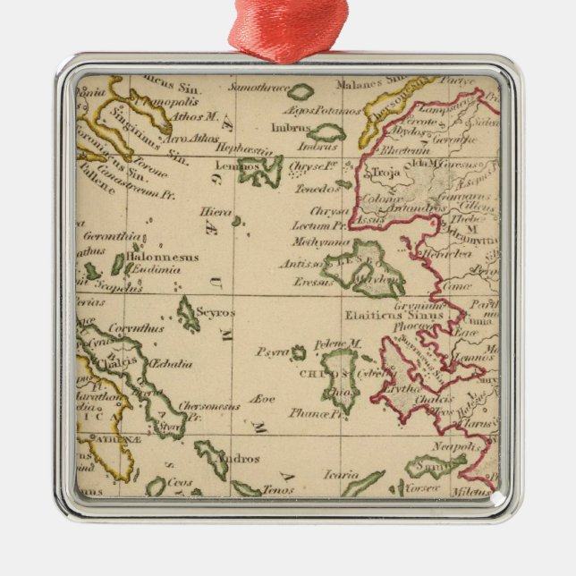 Aegean Sea Metal Ornament (Front)