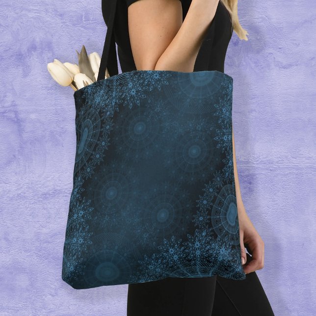 Aegean Sparkling flower art in the night sky Tote Bag (Creator Uploaded)