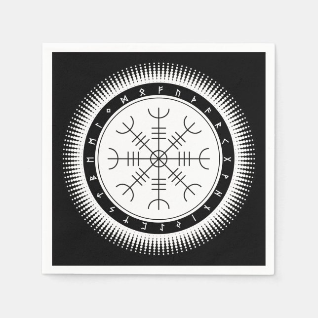 Aegishjalmr Halftone Paper Napkins (Front)