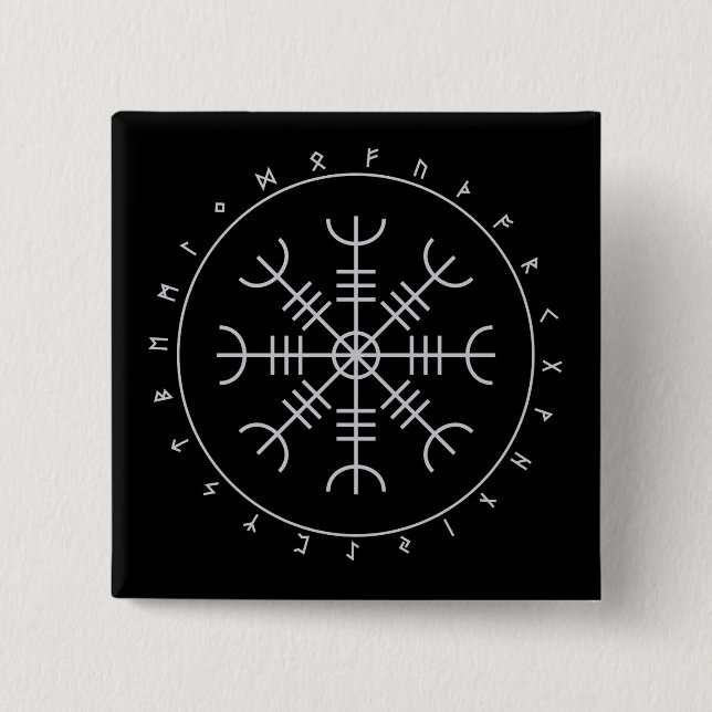 Aegishjalmr Runes Buttons (Front)