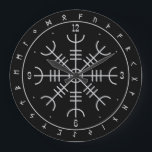 Aegishjalmr Runes Wall Clocks<br><div class="desc">Show your Germanic pride with these round and square,  Aegishjalmr/Helm of Awe with runes,  acrylic wall clocks.</div>