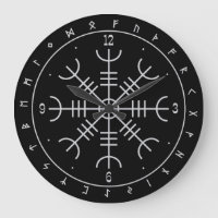 Aegishjalmr Runes Wall Clocks